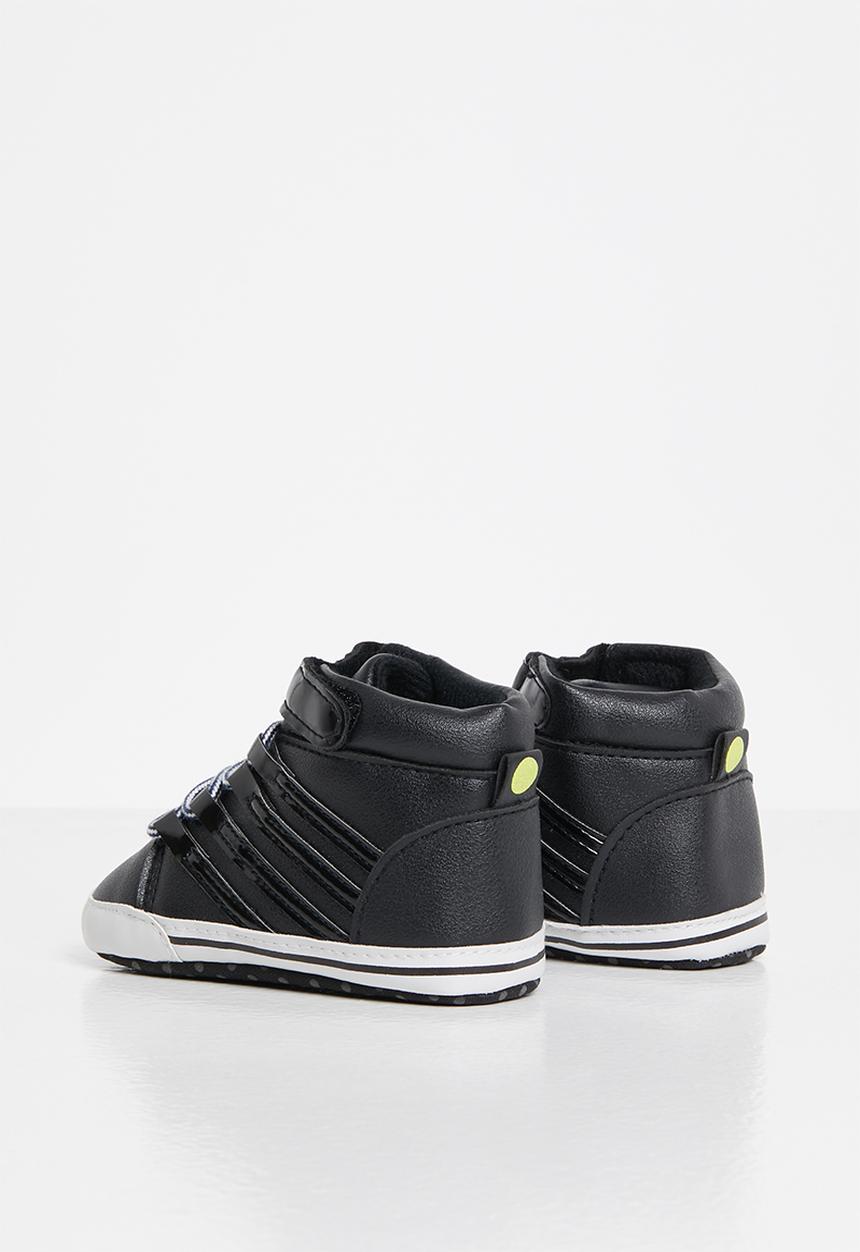 Pop Candy - Boys lace up hi-top sneaker - black