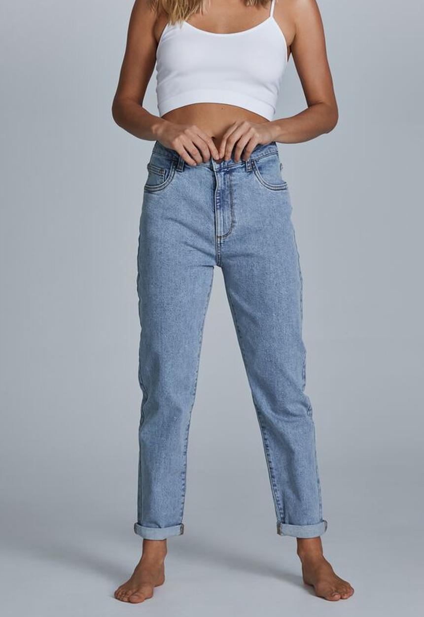 Cotton On - Stretch mom jean - flynn blue