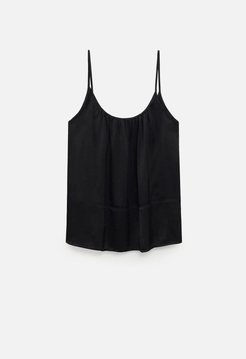 MANGO - Cami bet - black