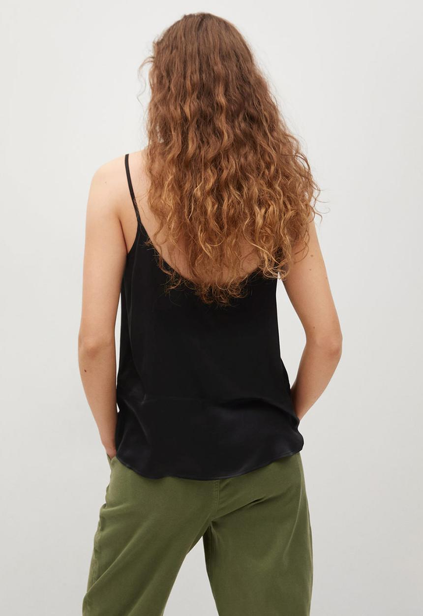 MANGO - Cami bet - black