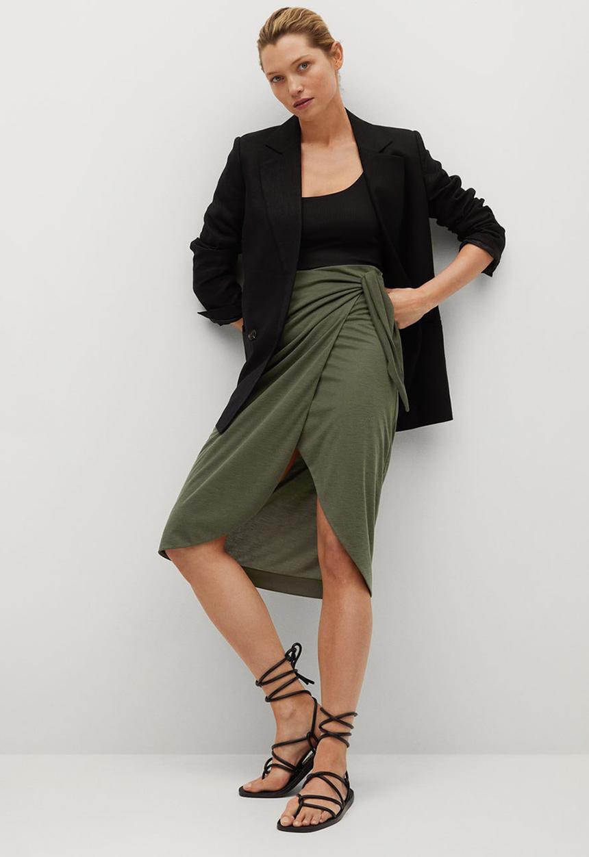 MANGO - Skirt liria - khaki