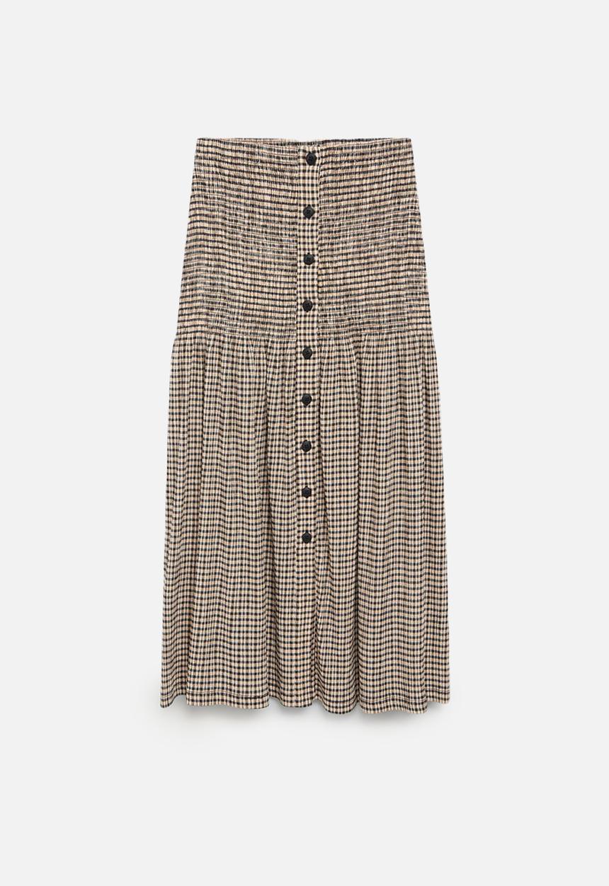 MANGO - Skirt sonia - black & neutral