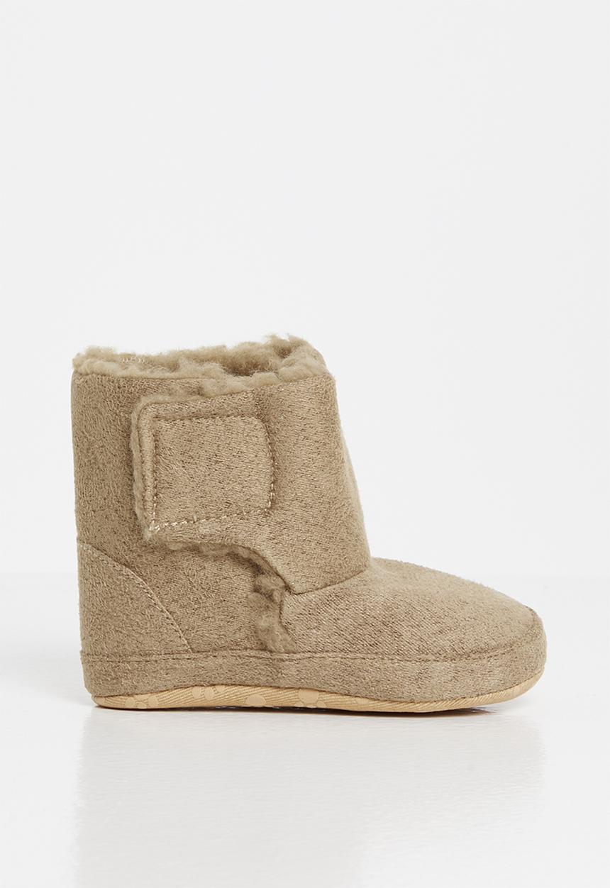 Pop Candy - Baby snuggle booties - brown