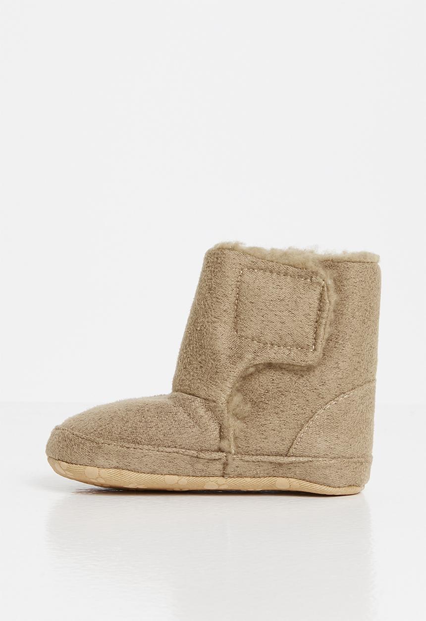 Pop Candy - Baby snuggle booties - brown