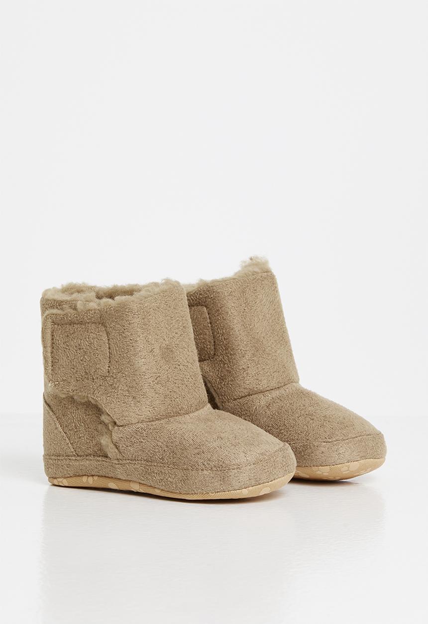 Pop Candy - Baby snuggle booties - brown