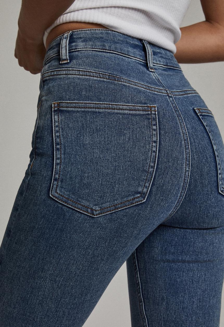Cotton On - High rise cropped super stretch - lucky blue pockets