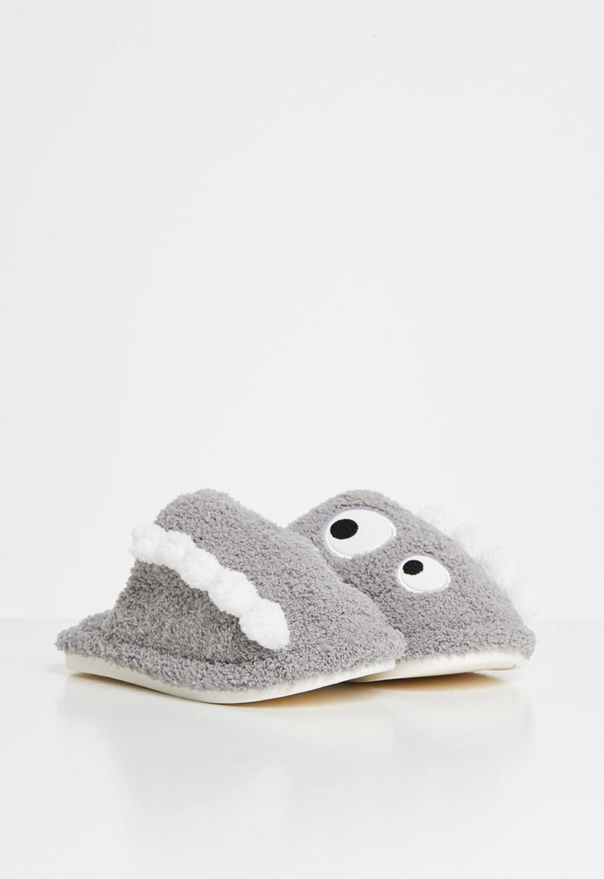 Pop Candy - Boys dino slippers - grey