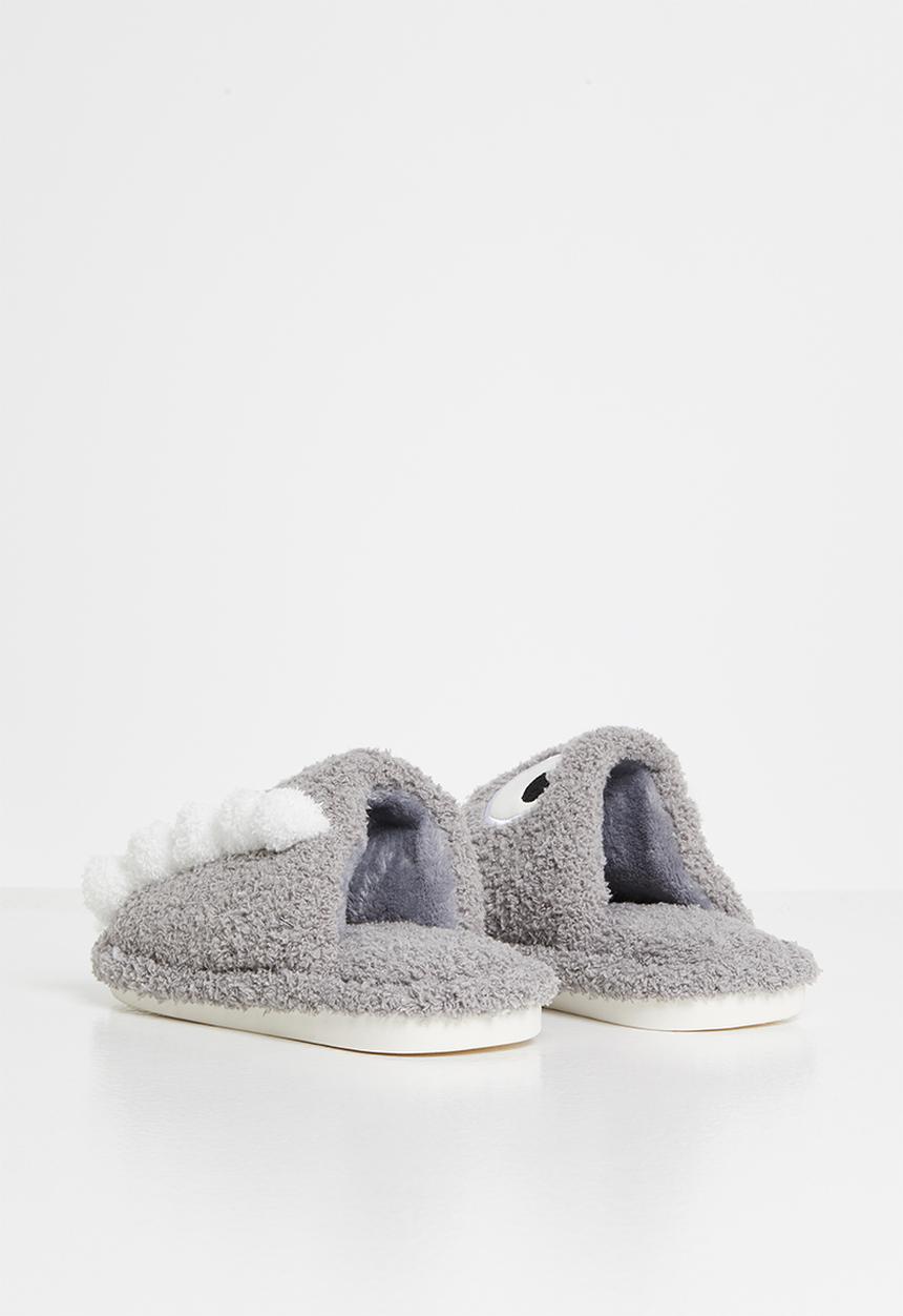 Pop Candy - Boys dino slippers - grey