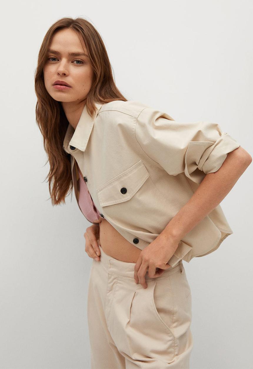 MANGO - Shirt leandra - brown