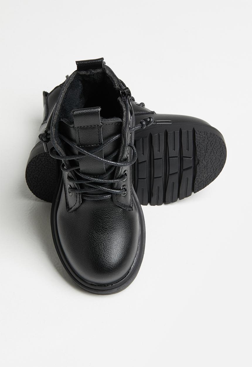 Pop Candy - Girls boots with laces - black