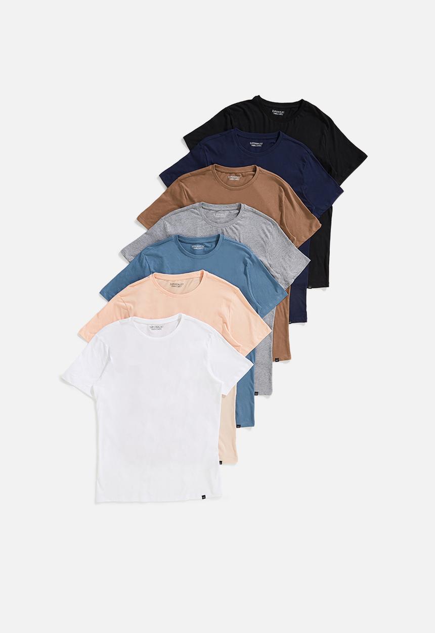 Superbalist - 7-pack nate crew neck tee - multi