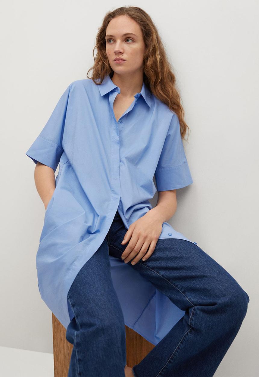 MANGO - Dress rex - blue