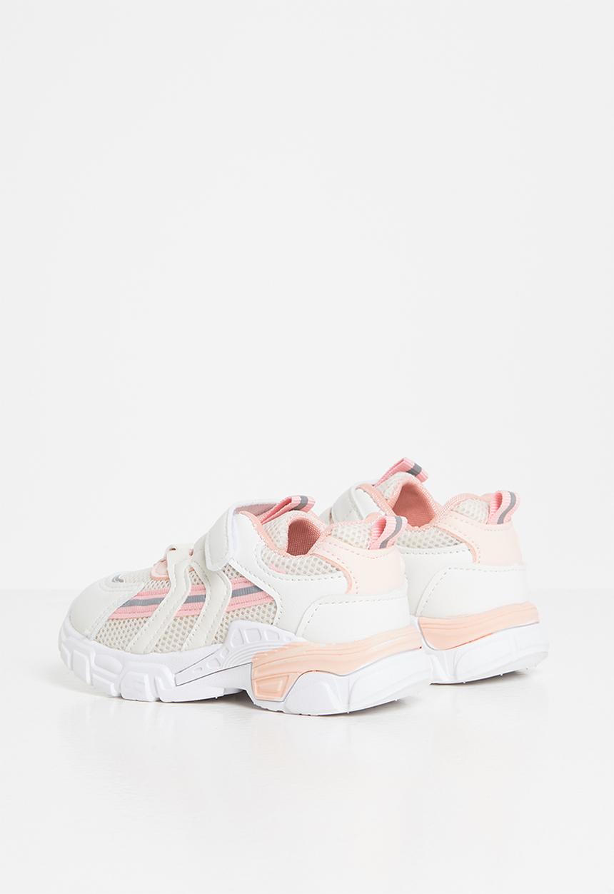 Pop Candy - Girls sneaker with strap - pink & white 