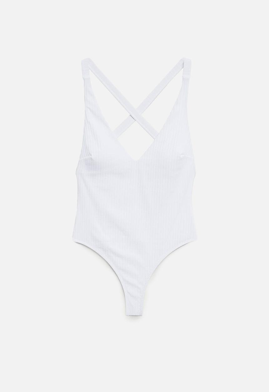 MANGO - Swimsuit baltic - white
