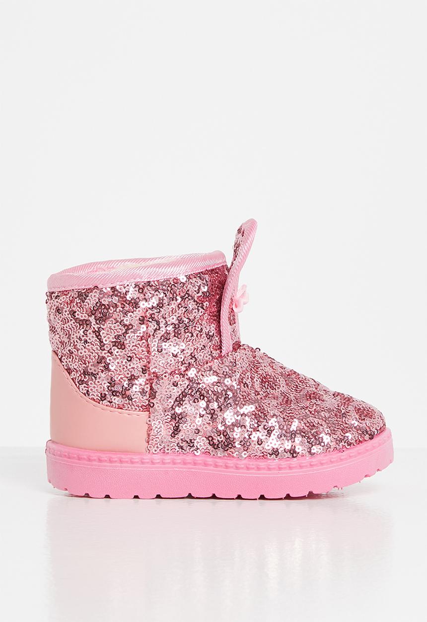 Pop Candy - Girls sequin boots - pink