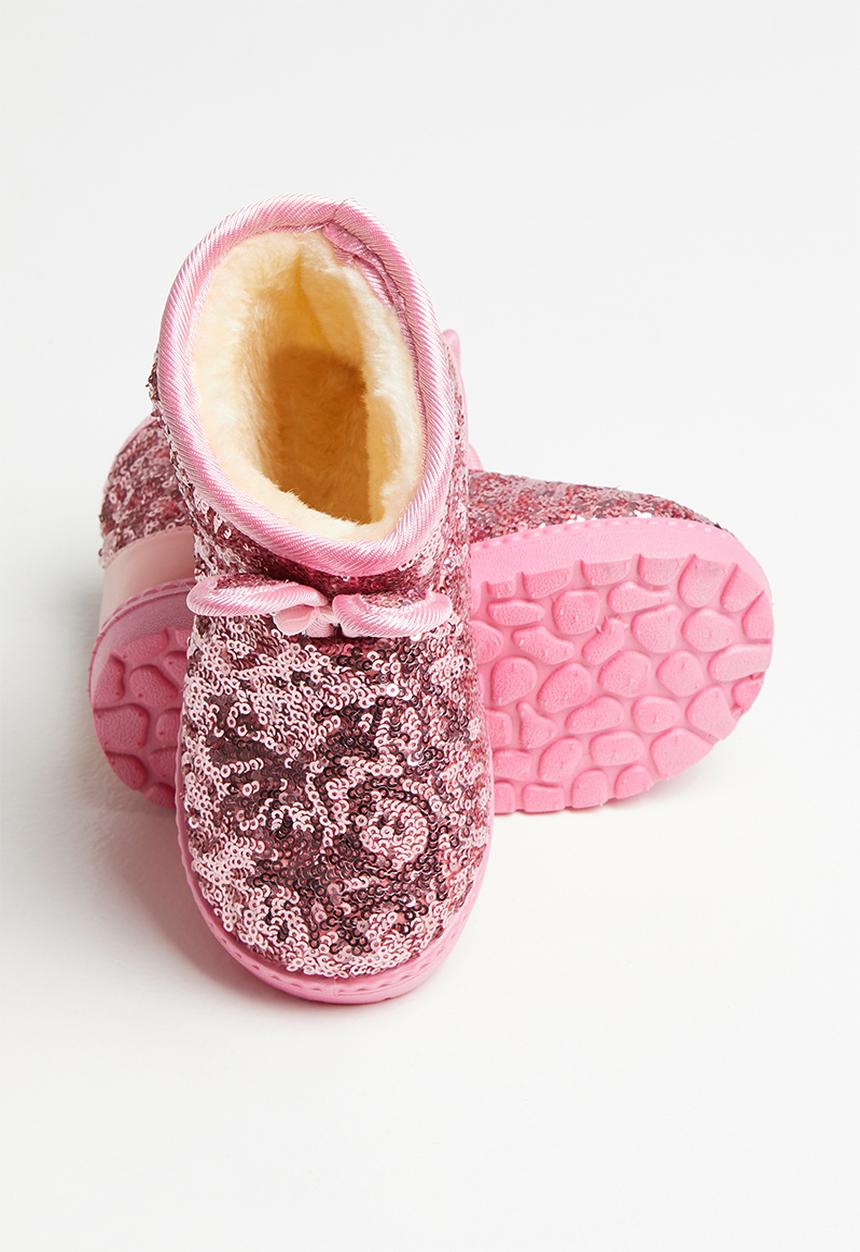 Pop Candy - Girls sequin boots - pink