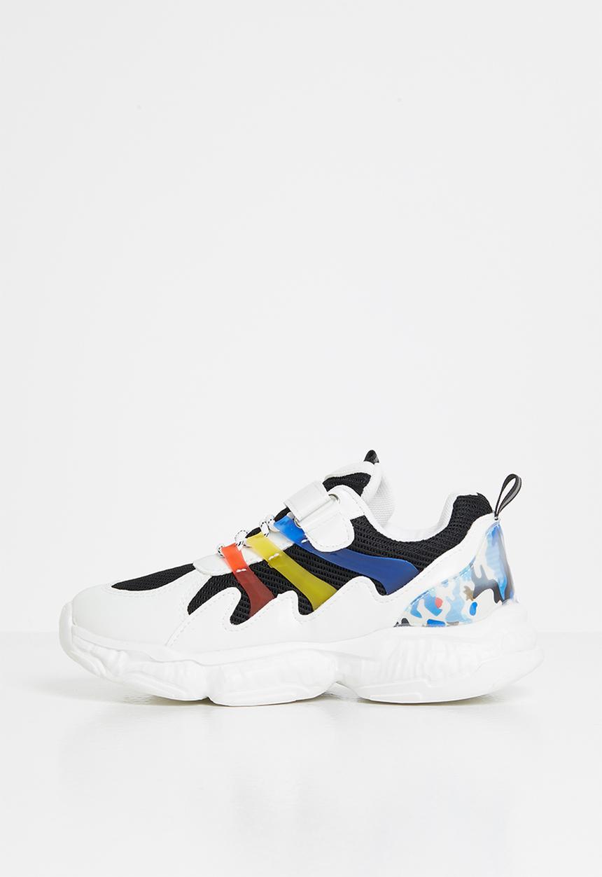 Pop Candy - Boys colour block sneaker - white