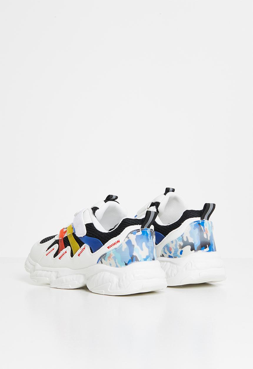 Pop Candy - Boys colour block sneaker - white
