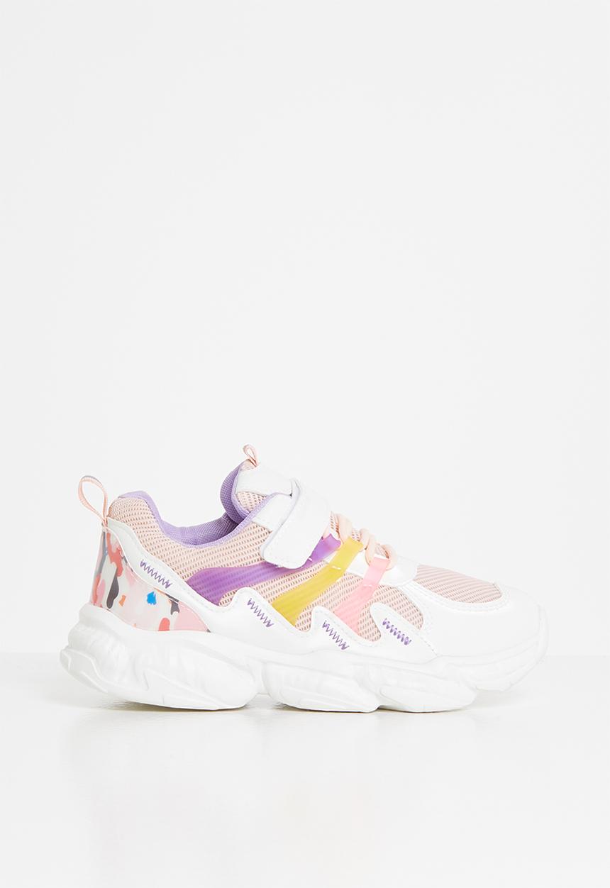 Pop Candy - Girls colour block chunky sneaker - multi