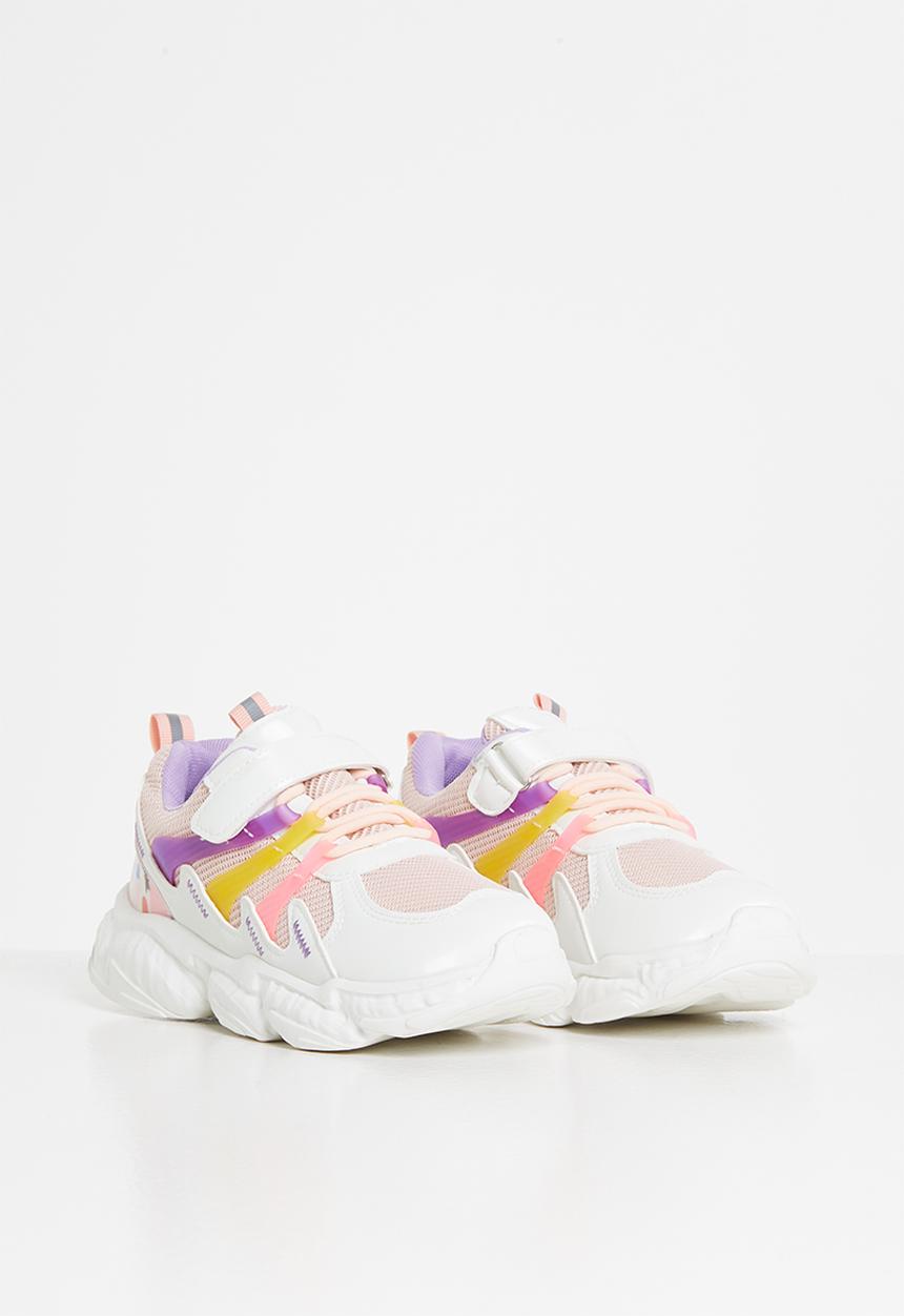 Pop Candy - Girls colour block chunky sneaker - multi
