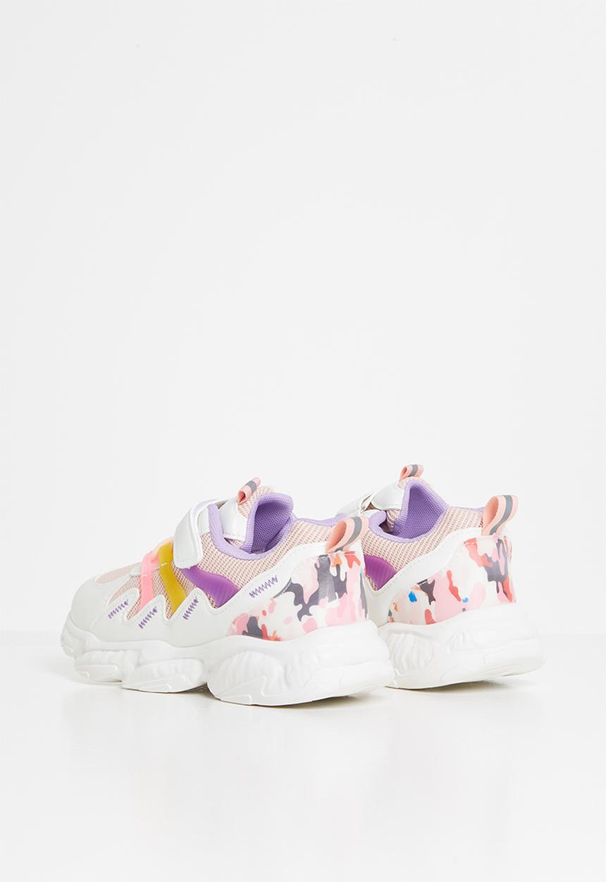 Pop Candy - Girls colour block chunky sneaker - multi