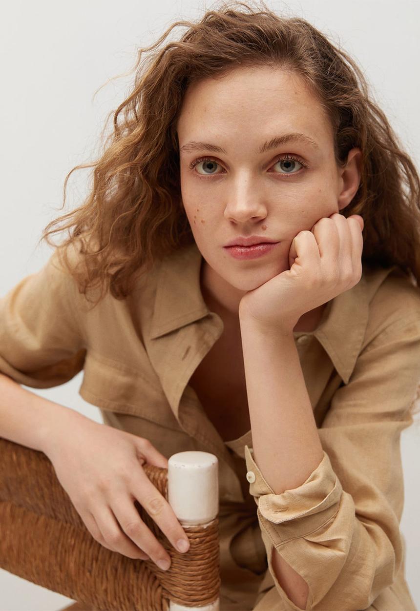 MANGO - Dress elea - beige