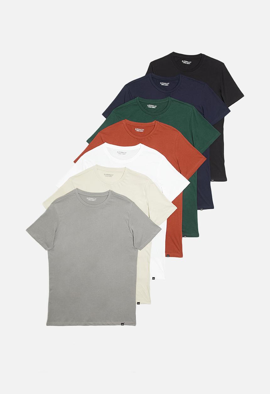 Superbalist - 7-pack nate crew neck tee - multi