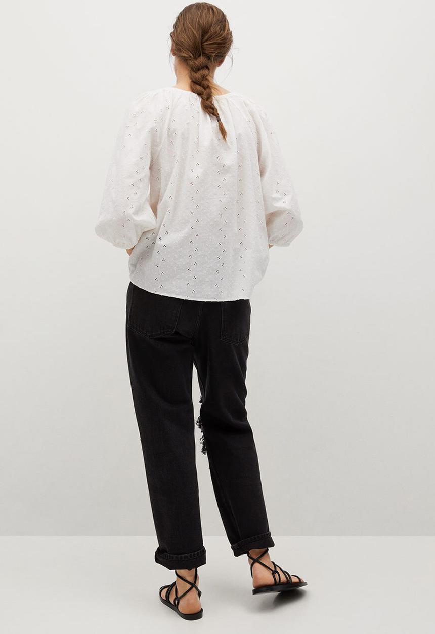 MANGO - Blouse brisbain - white