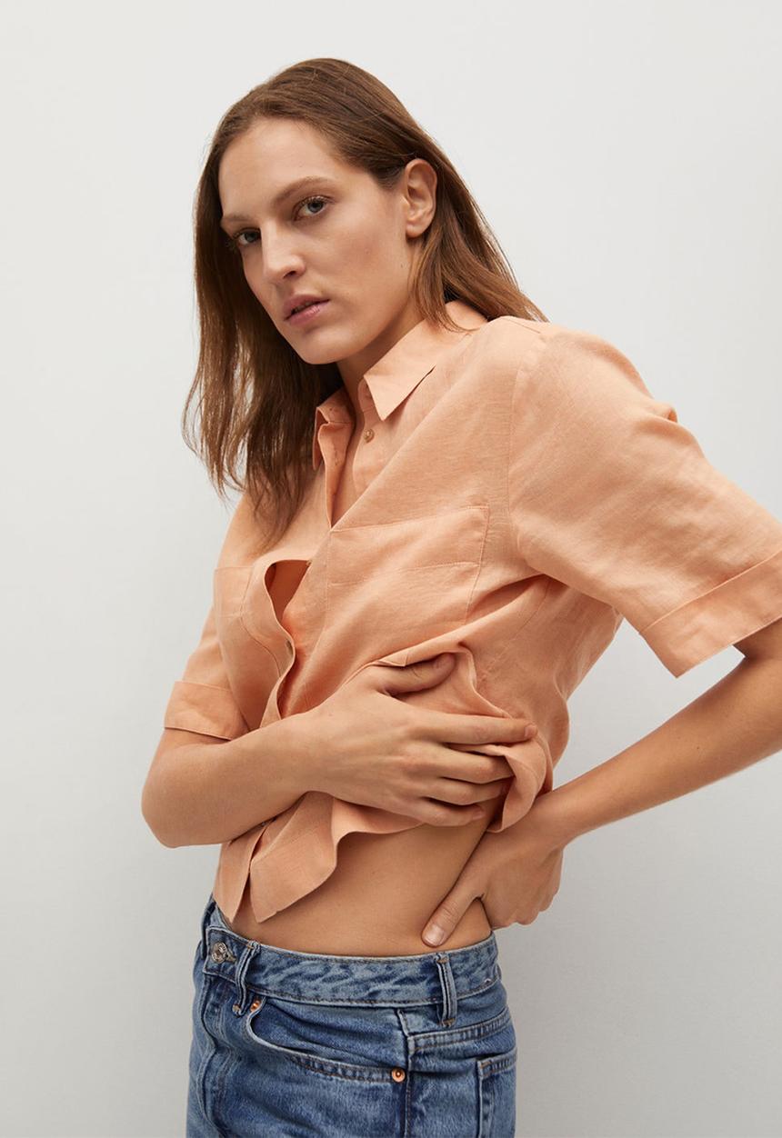 MANGO - Shirt jeni - orange