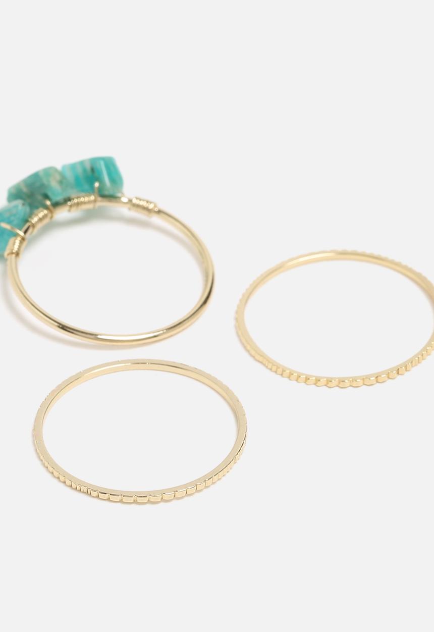 Orelia - 3 Row Chip Ring