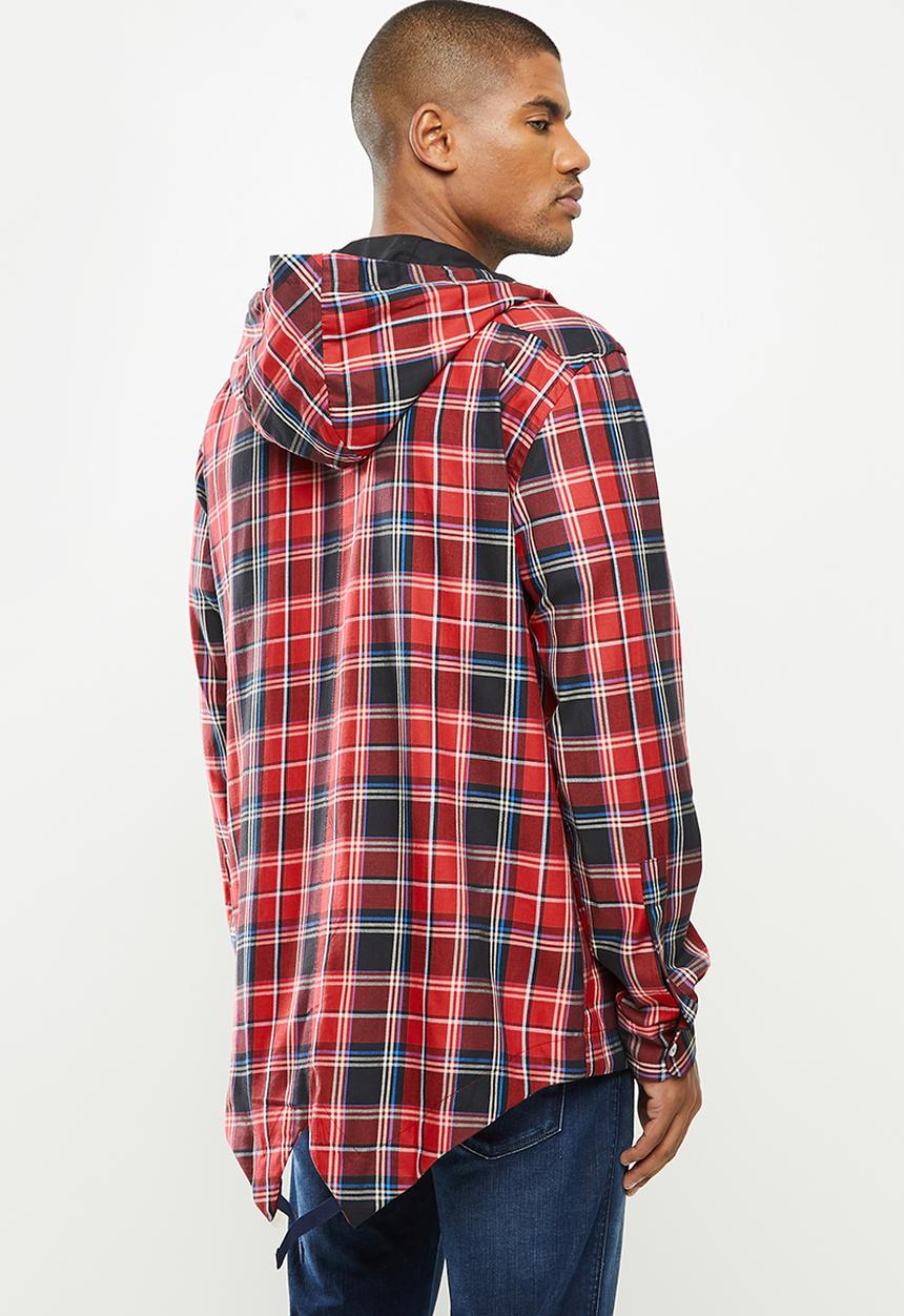 Ben Sherman - Shirt hoody - red