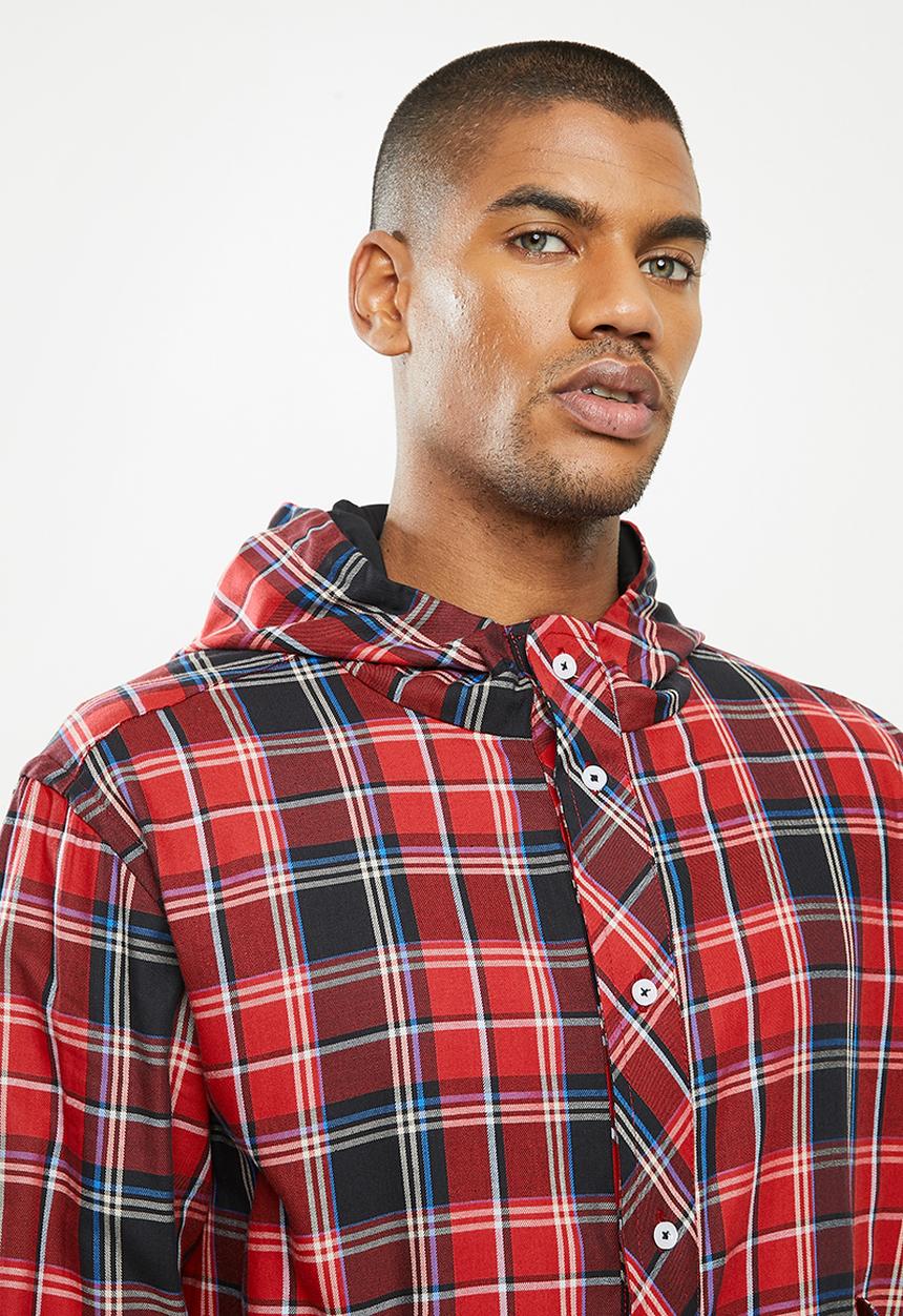 Ben Sherman - Shirt hoody - red