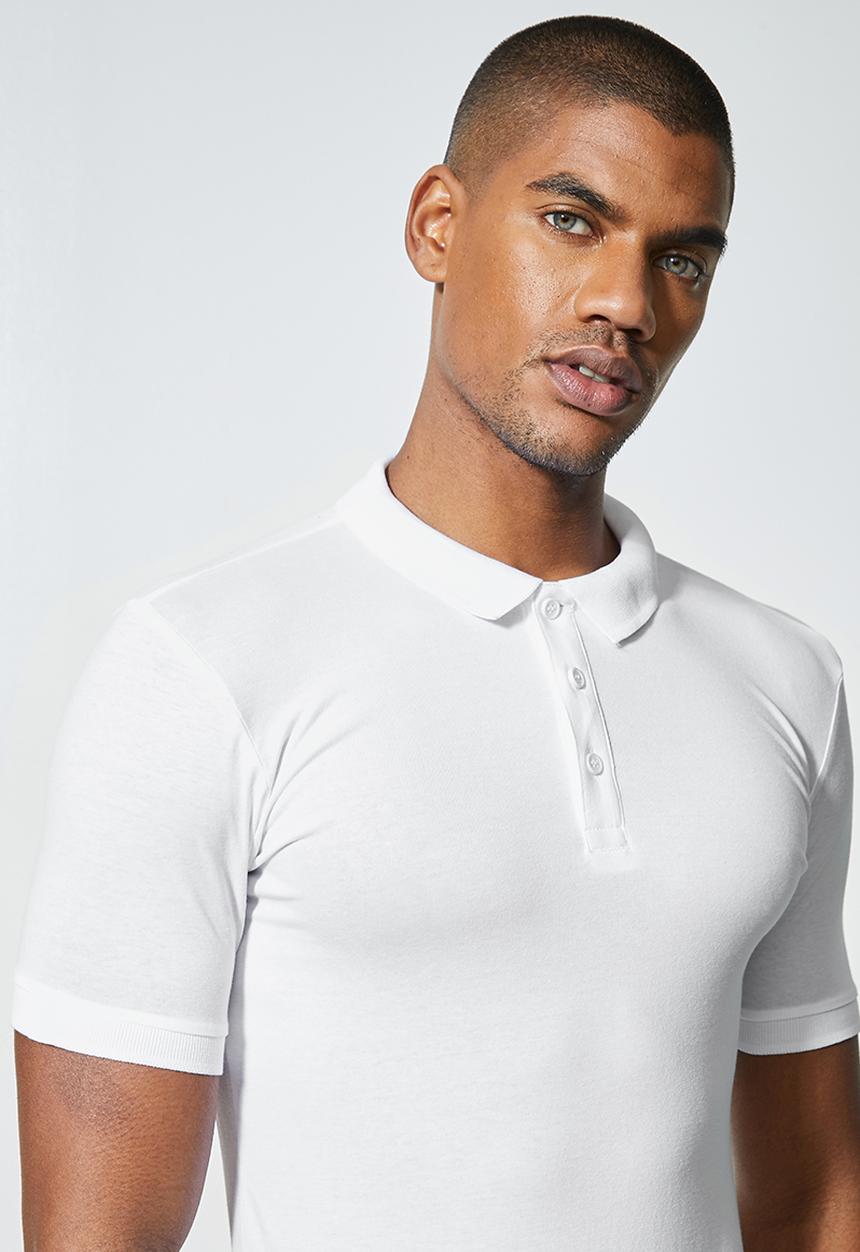 Superbalist - Rico muscle fit golfer - white