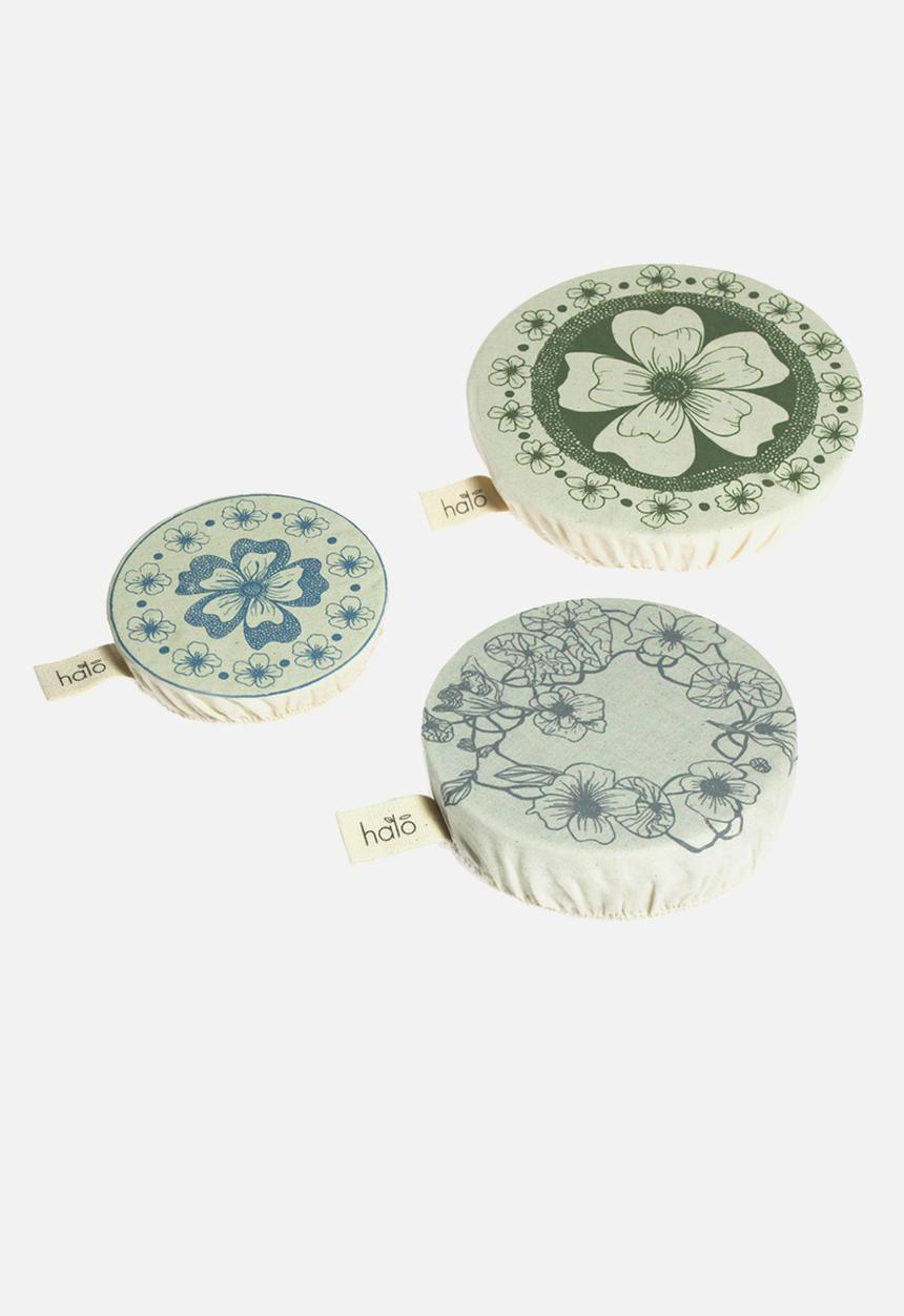 Halo Dish Covers - Dish and bowl cover set of 6- edible flowers