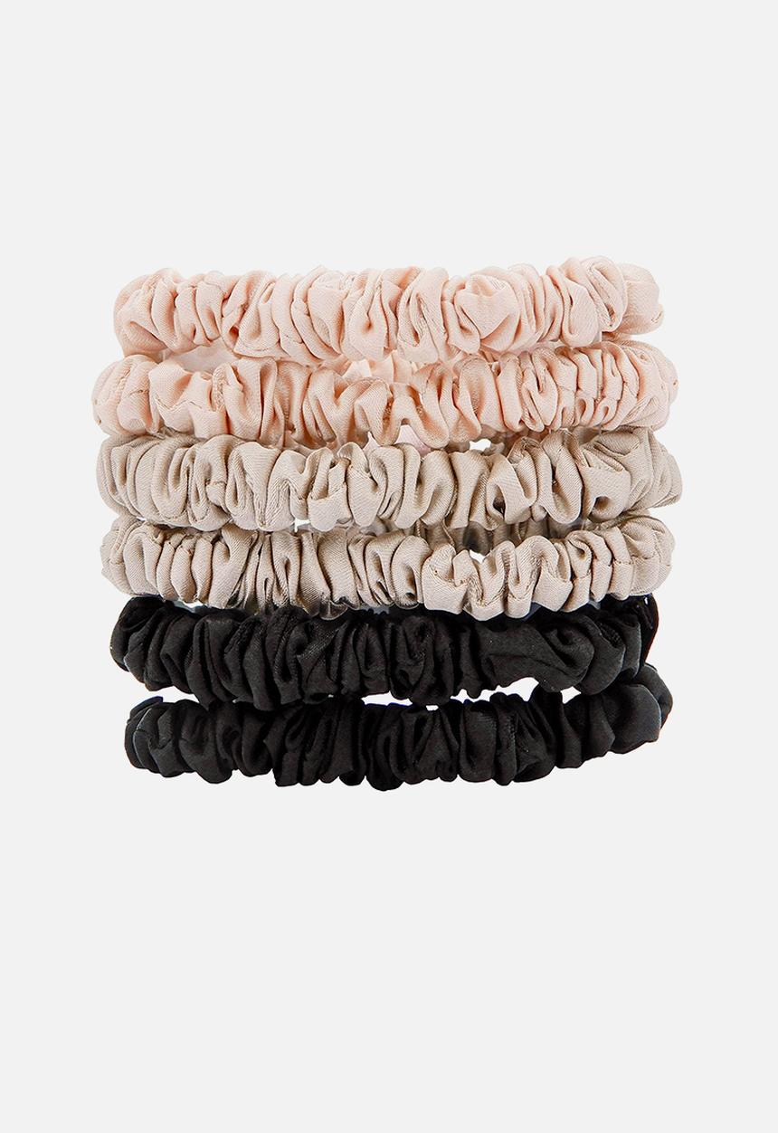W7 Cosmetics - Silky Knots Hair Scrunchies 6 Pack - Blush Collection