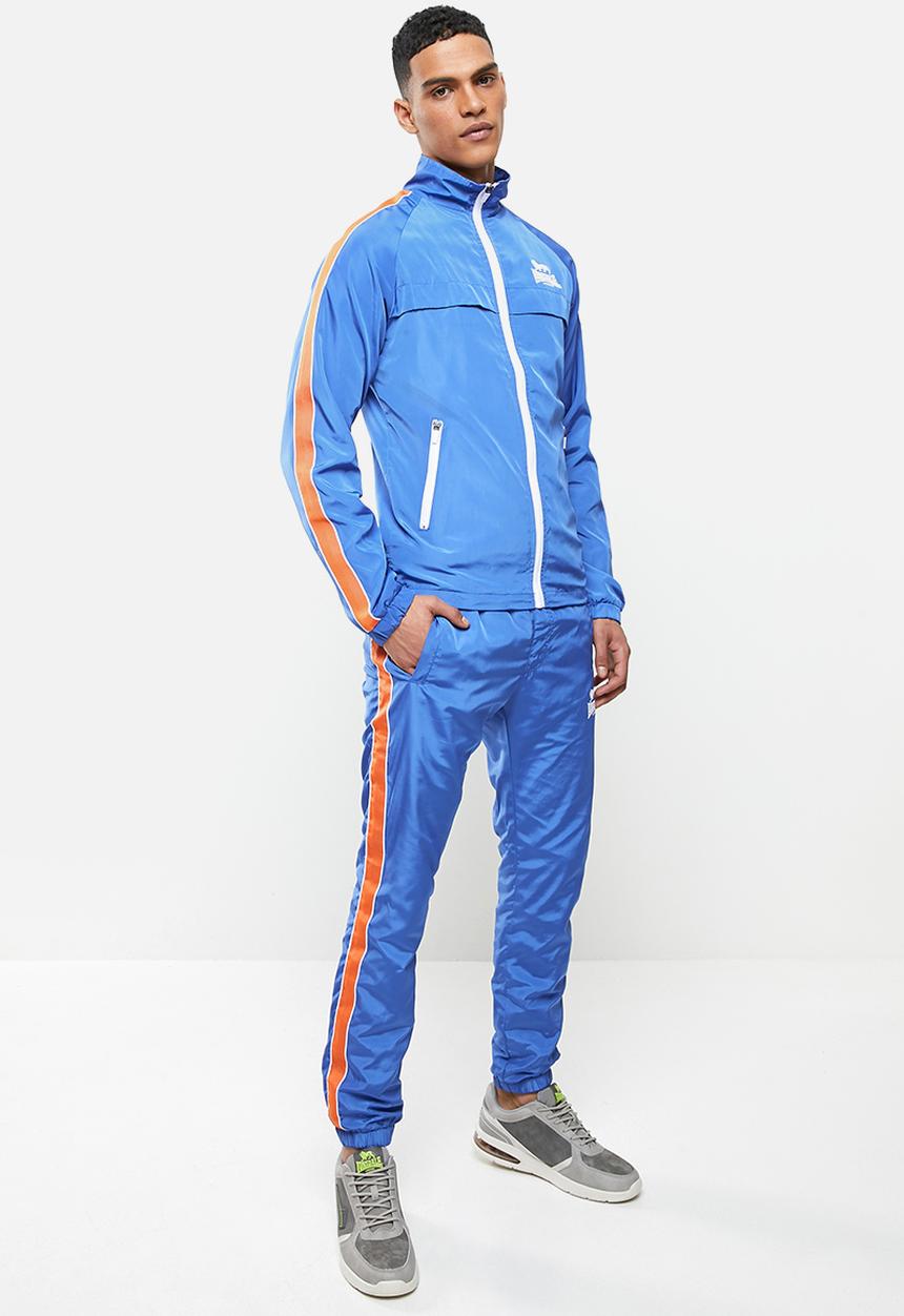 Lonsdale - Nylon strapped tracksuit - blue & orange