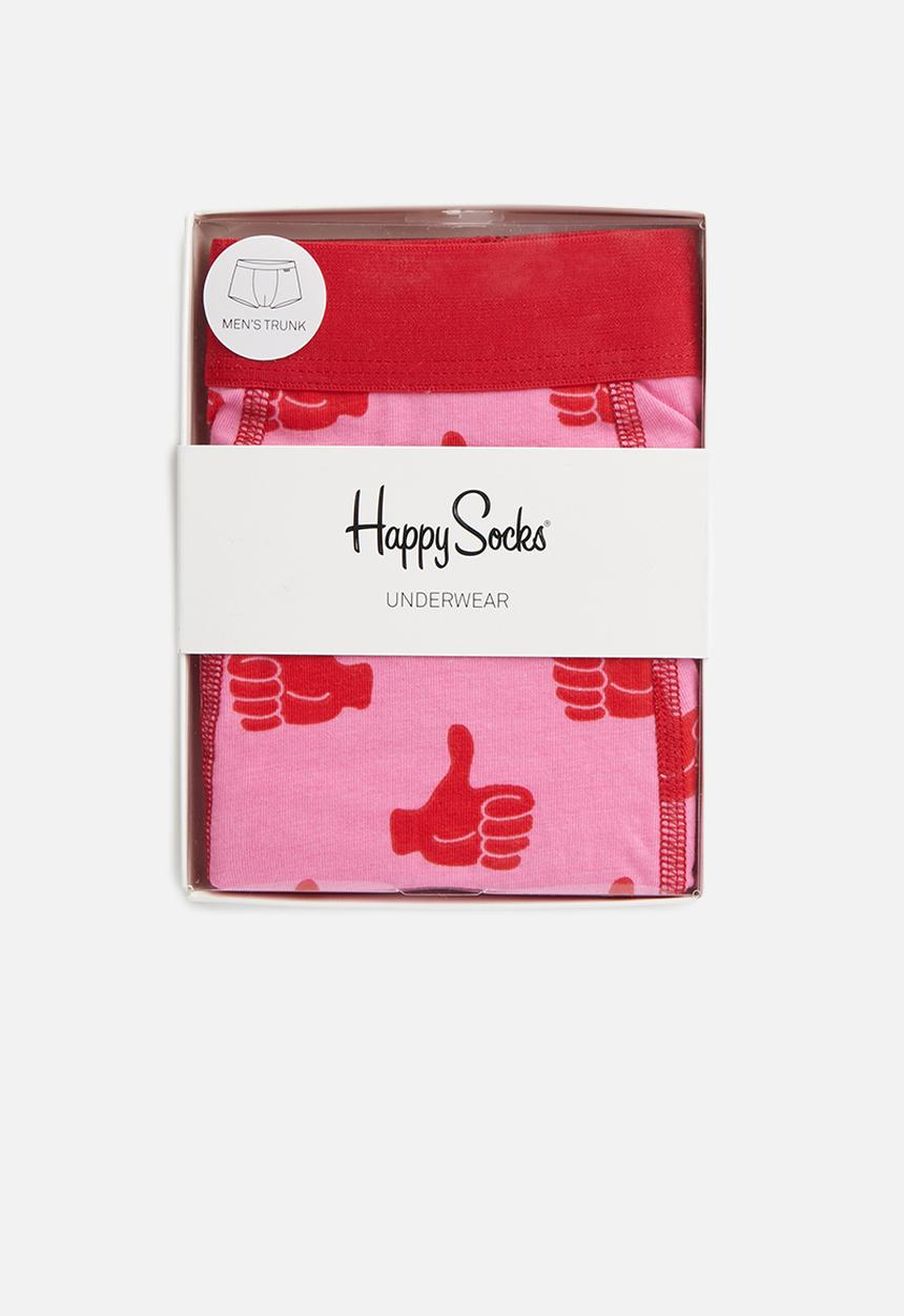 Happy Socks - Thumbs up trunks - pink & red
