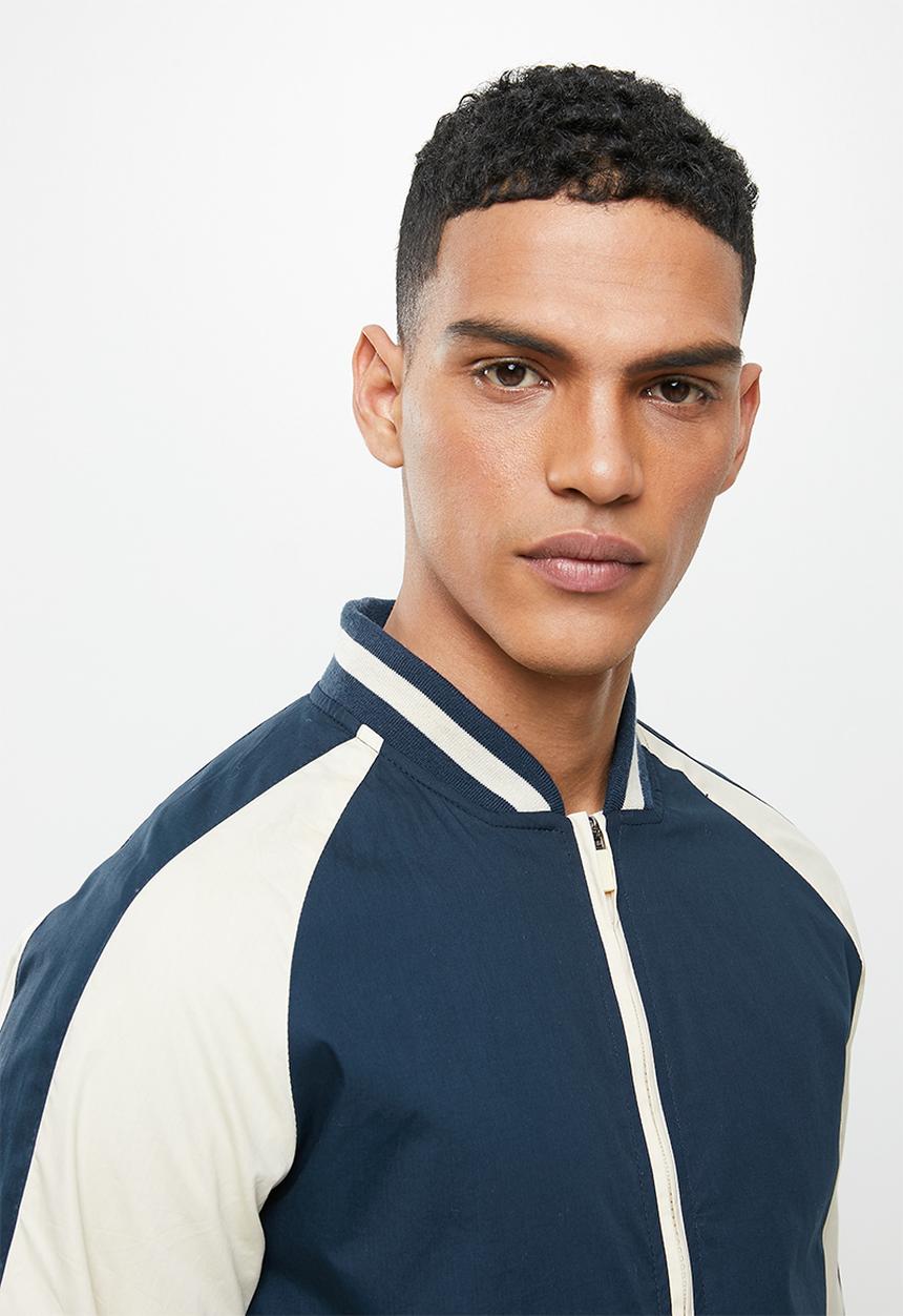 Lonsdale - Colour block jacket - navy & cream