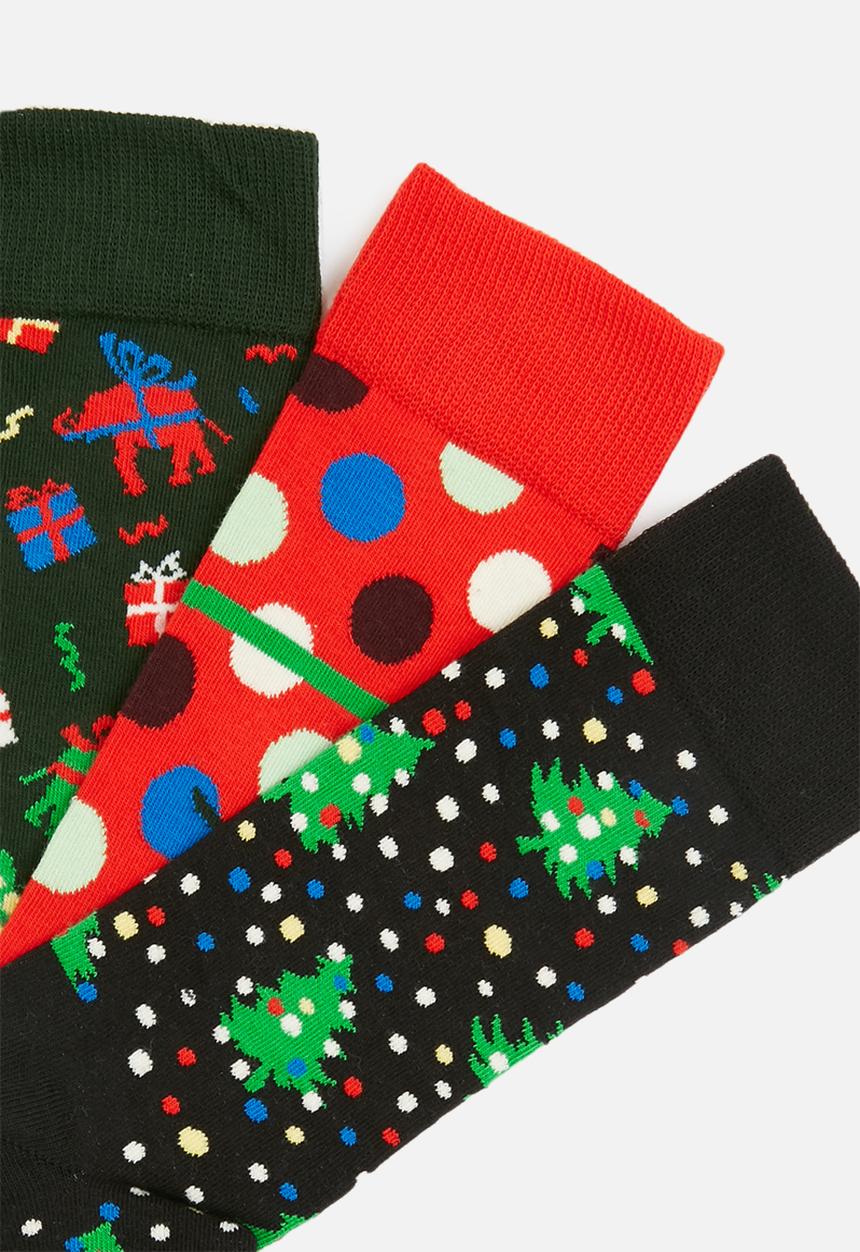 Happy Socks - 3-Pack holiday socks gift set - multi