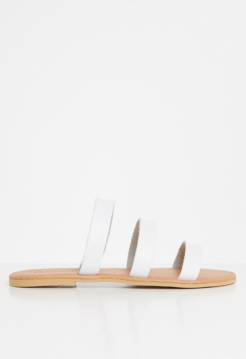 Superbalist - Dina leather slide - white