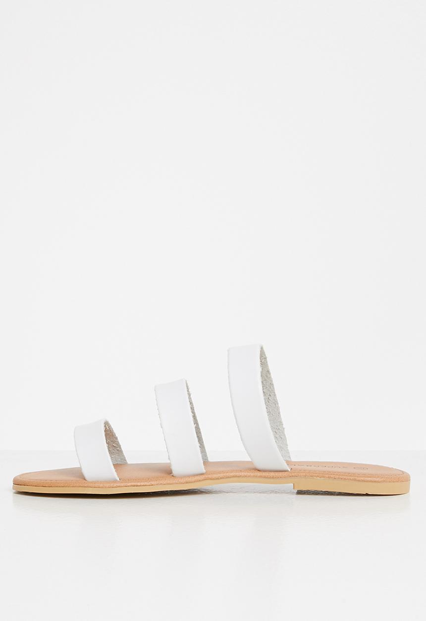 Superbalist - Dina leather slide - white