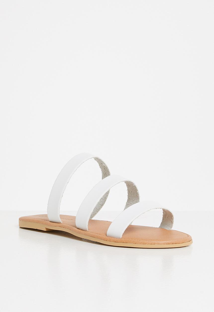 Superbalist - Dina leather slide - white