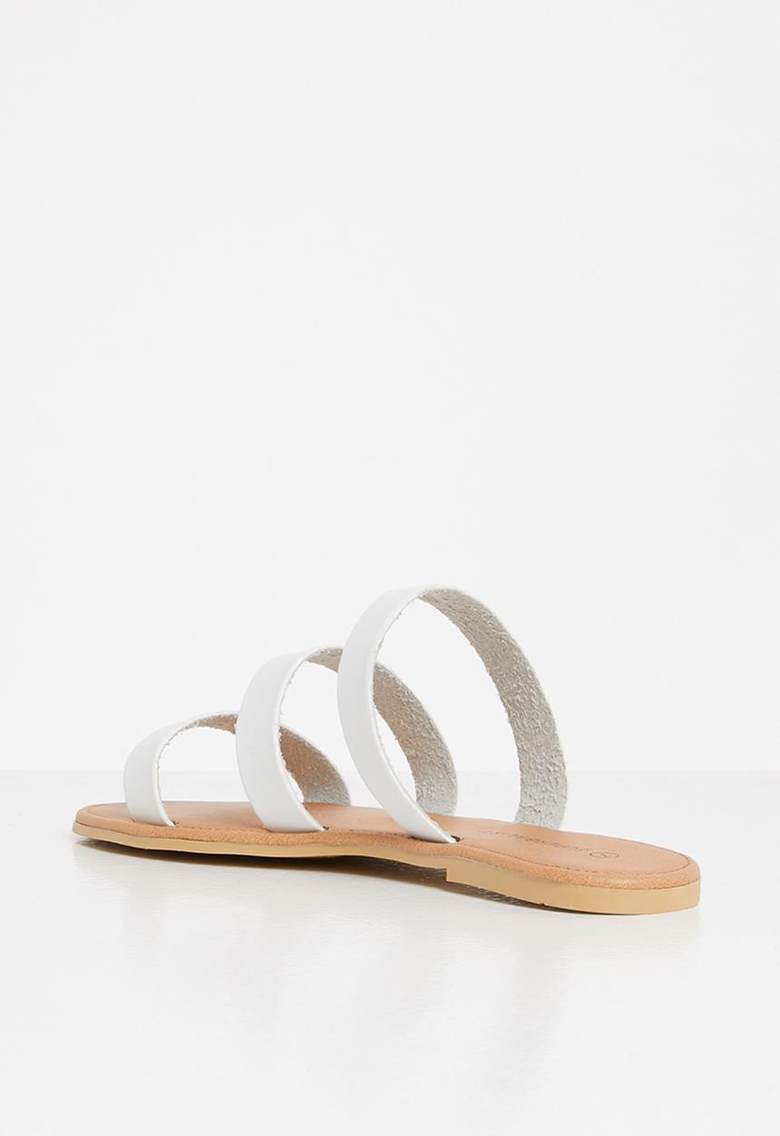 Superbalist - Dina leather slide - white