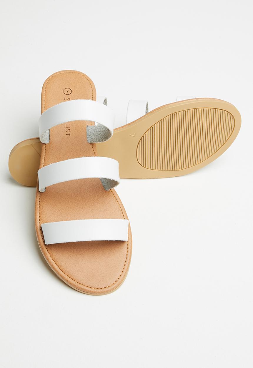 Superbalist - Dina leather slide - white