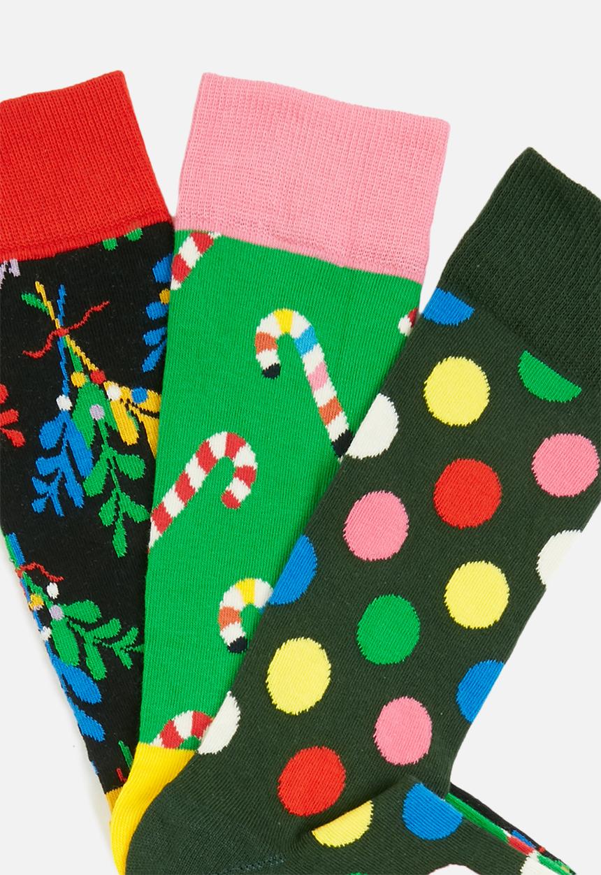 Happy Socks - 3-Pack holiday socks gift set - multi