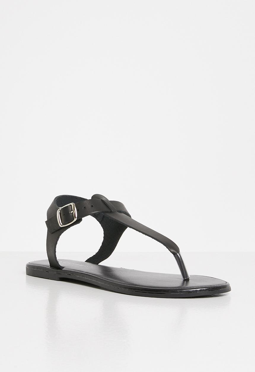 Superbalist - Ellie leather T-bar sandals - black
