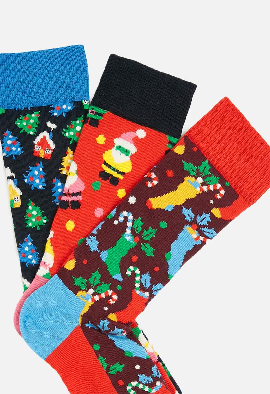 Happy Socks - 3-Pack holiday socks gift set - multi