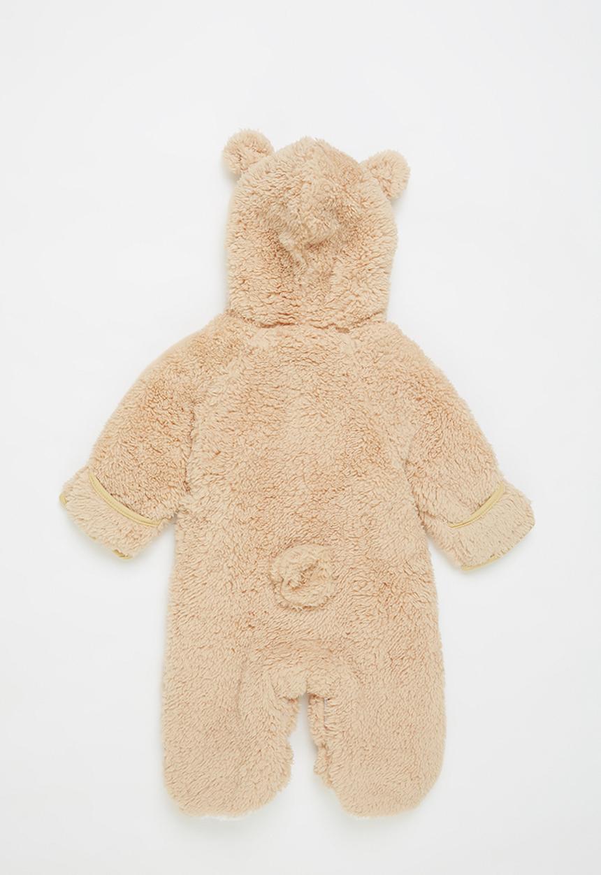 Pop Candy - Baby boys bear babygrow - brown