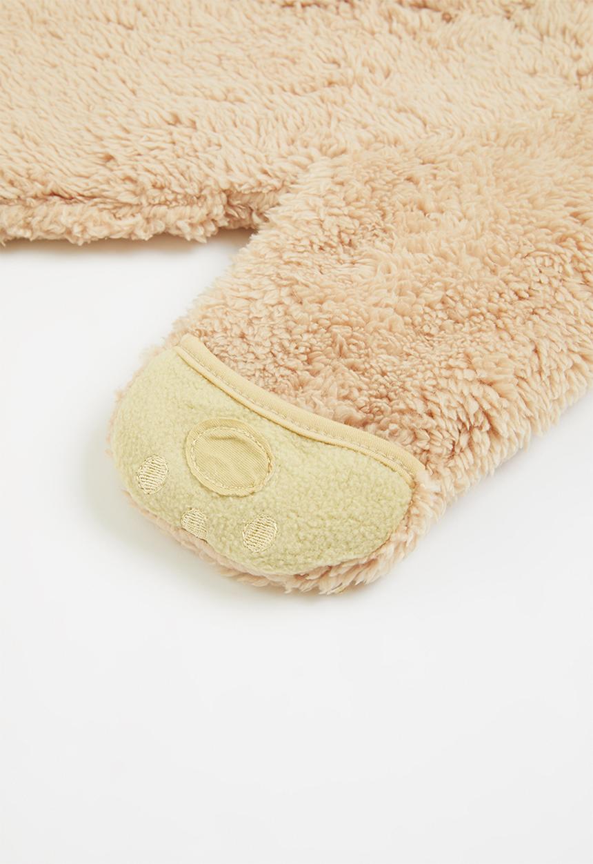 Pop Candy - Baby boys bear babygrow - brown