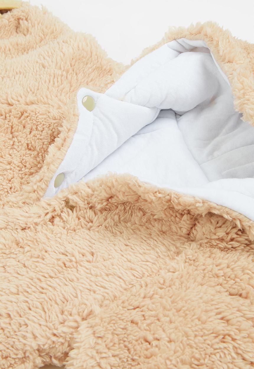 Pop Candy - Baby boys bear babygrow - brown